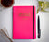 Hardbound Faux Leather Notebook - "..Allah is the Best of Planners" (Peachy Pink)