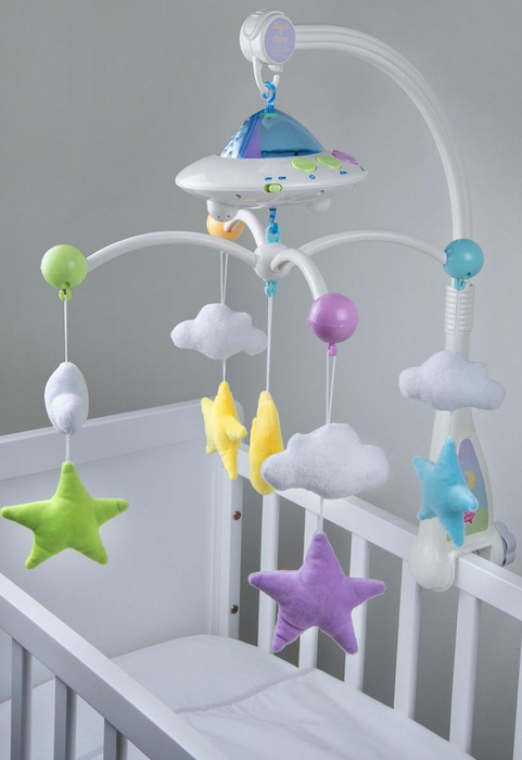 Moon & Stars Quran Cot Mobile with Light Projection