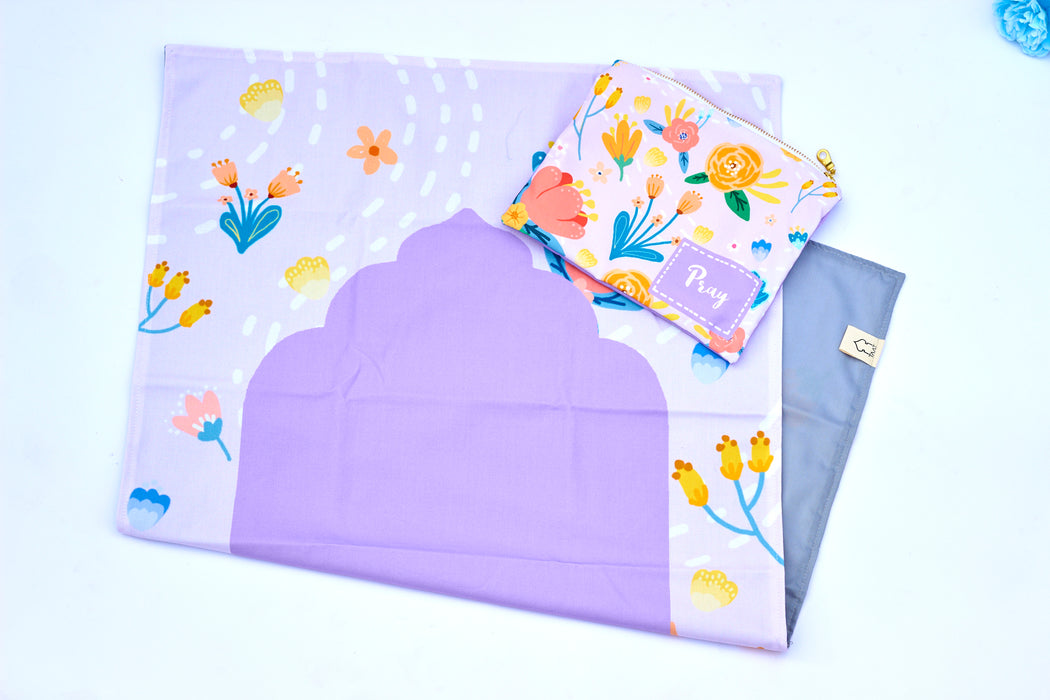 Prayer Mat with Pouch (Floral Theme)