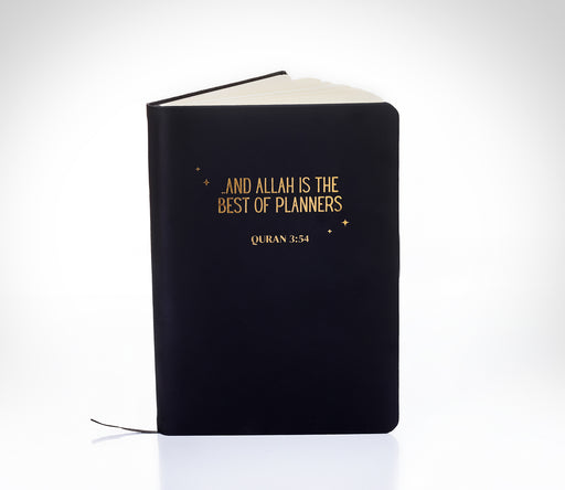 Hardbound Faux Leather Notebook - "..Allah is the Best of Planners"