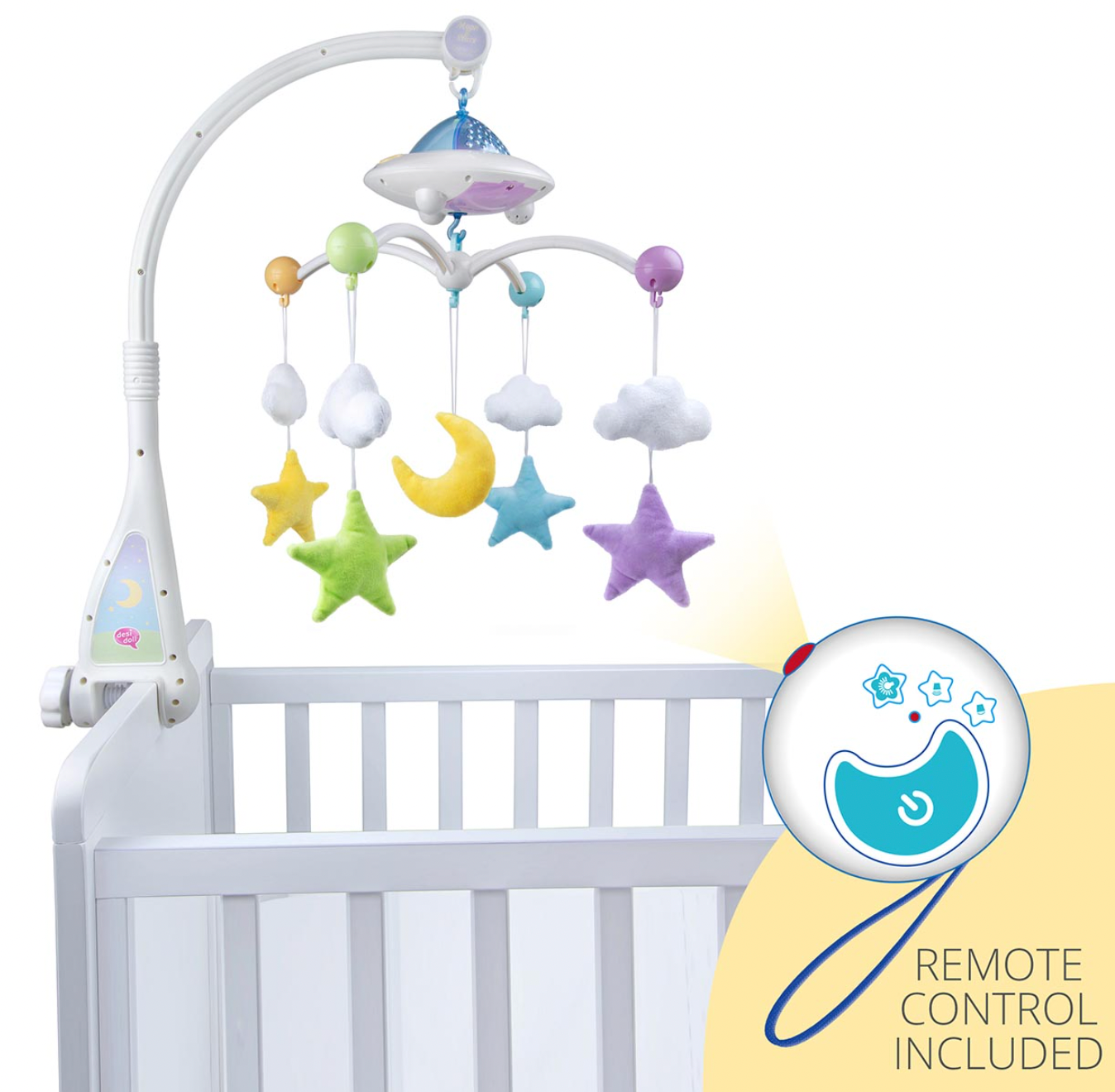 Moon & Stars Quran Cot Mobile with Light Projection