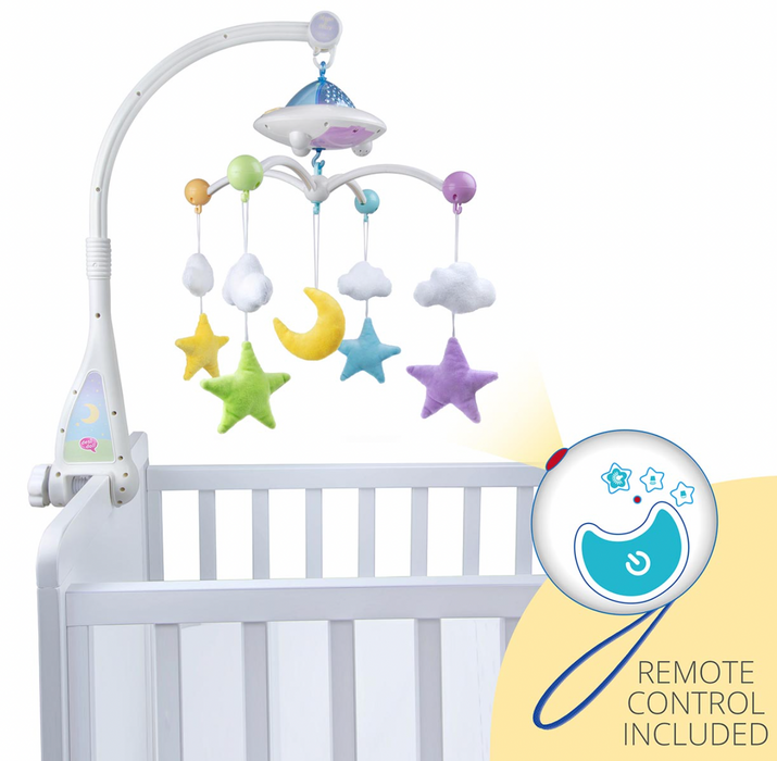 Moon & Stars Quran Cot Mobile with Light Projection