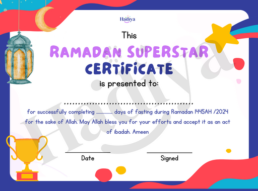 Ramadan Superstar Certificate
