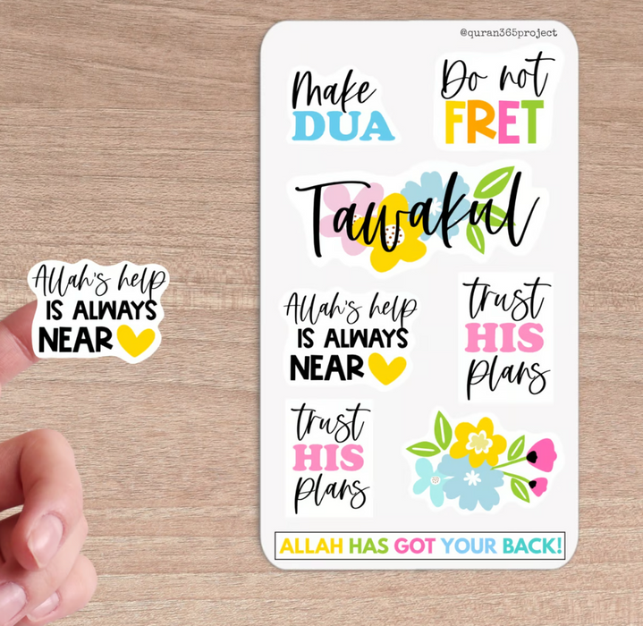 Tawakkul Themed Sticker Sheets