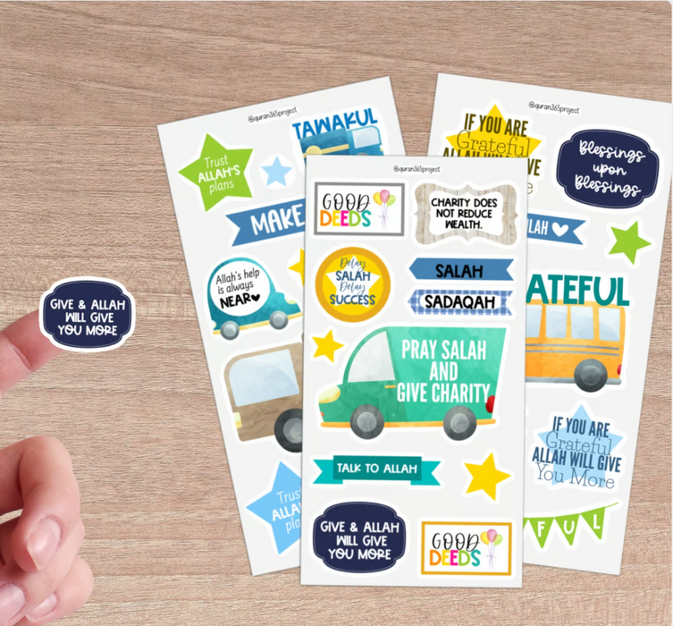 Kids Quran Themed Sticker Sheets