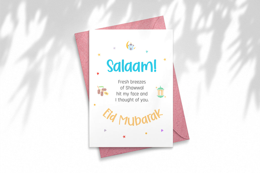 Eid Mubarak Greetings Card - Salaam