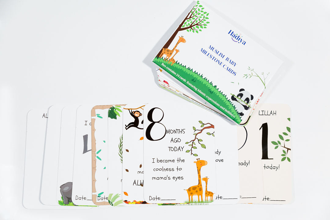 Muslim Baby Milestone Cards