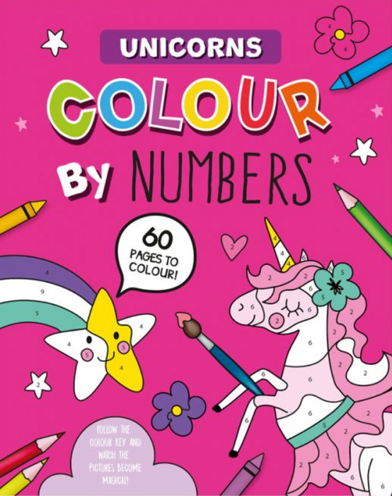 Unicorn Color By Numbers Coloring Book