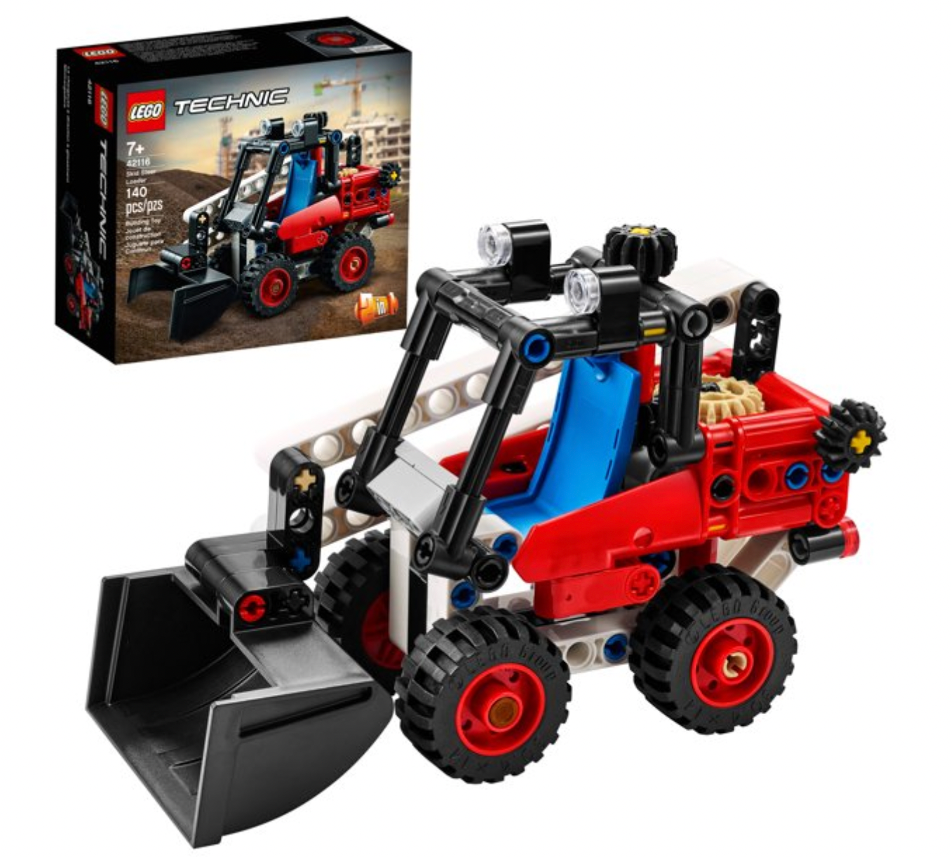 LEGO Technic Skid Steer Loader 42116 Model Toy for Kids Who Love Construction Trucks (139 Pieces)