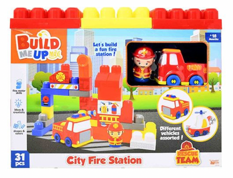 Fun Fire Station Build Me Up Blocks